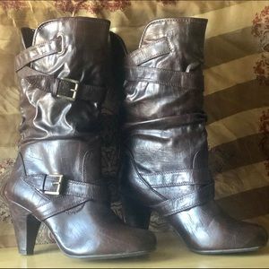 Brown Mid Calf Boot with Heel!